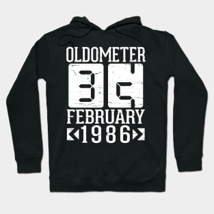 Happy Birthday To Me You Papa Daddy Mom Uncle Brother Son Oldometer 35 Years Born In February 1986 Hoodie